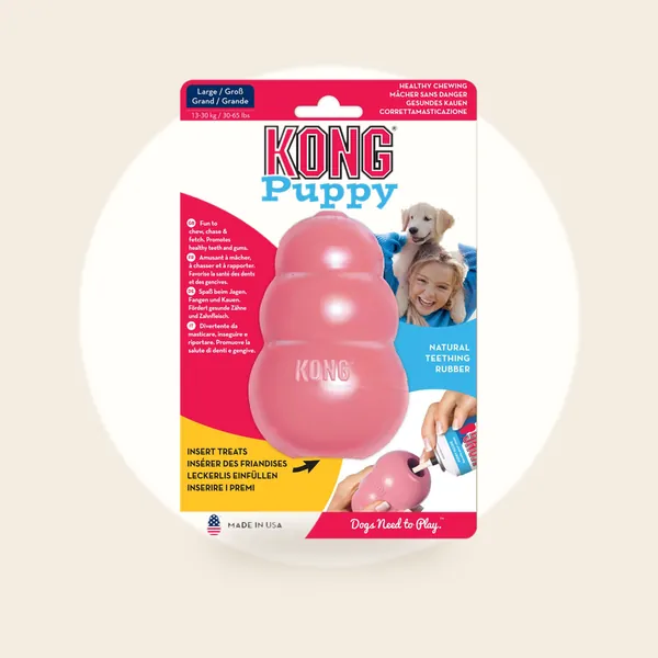 KONG Puppy Speelgoed - Willekeurige Kleur Roze of Blauw - Rubber - 10 cm