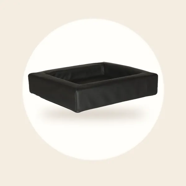 Comfort-Kussen hondenmand leatherlook 85 x 70 x 12 cm - Zwart