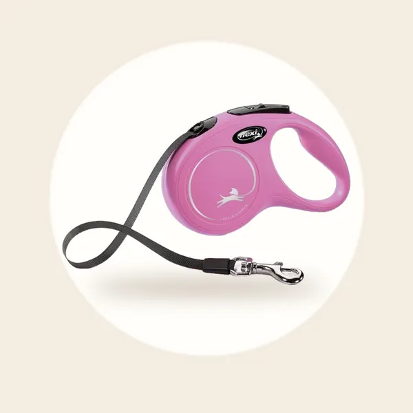 Flexi New Classic - Rollijn Hondenriem - S - 5 Meter - Roze - <15 kg