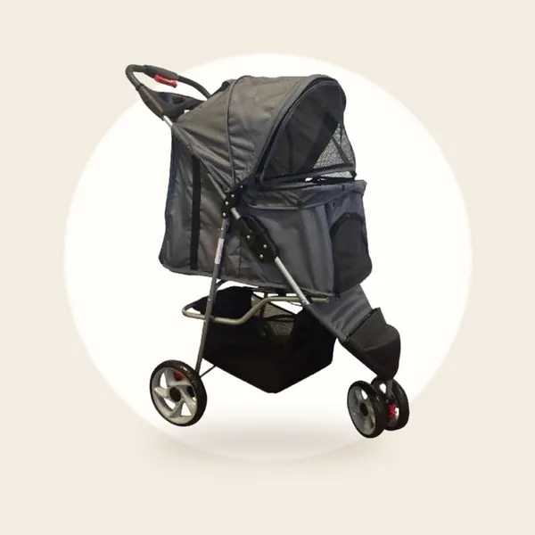 Hondenbuggy - Antraciet Grijs - 3 Wielen