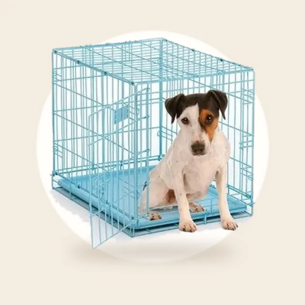 Topmast Hondenbench metaal. -blauw gecoat  Medium 76 x 45 x 51 cm. 2…