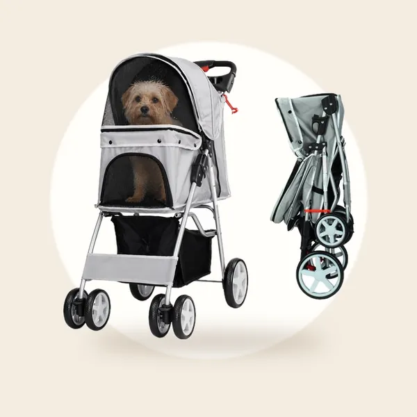 HiPet Hondenbuggy Inklapbaar - Tot 15 kg - Lichtgewicht