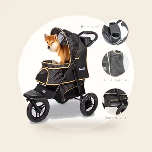 InnoPet Hondenbuggy - Adventure - Zwart/Goud - 93x61x105cm