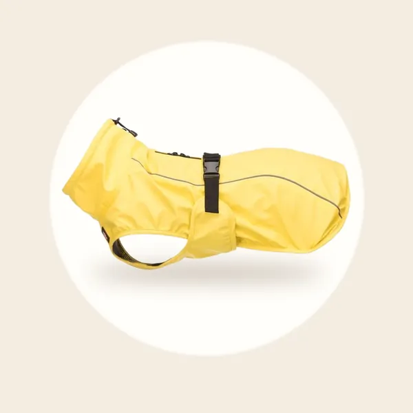 Trixie Regenjas Hond - Vimy - Geel - Maat S - Ruglengte 35 cm
