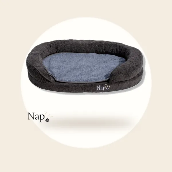 Napzzz Hondenmand Sofa Ovaal Grijs 120 x 72 x H24 cm