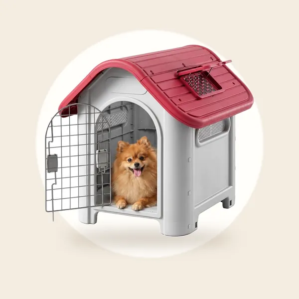 PawHut Hondenhok buiten hondenhok met dakluik voor kleine honden,…