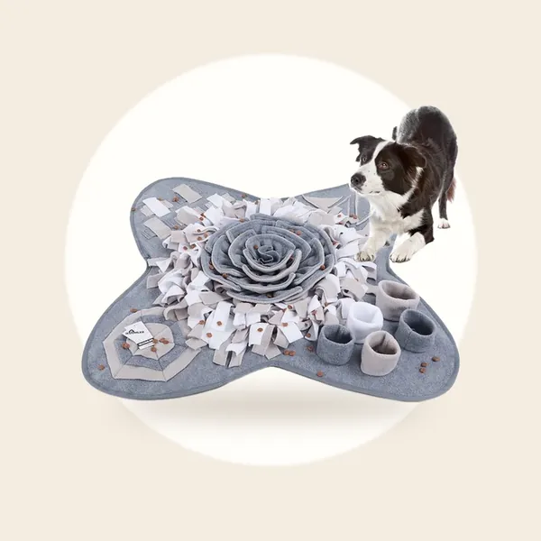 Snuffelmat Hond - Grijs - Honden Denkspel - 70 x 70 cm
