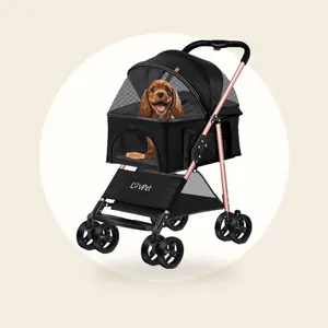 LOVPET Hondenbuggy 2in1 Huisdieren Wandelwagen Buggy met Transporttas…