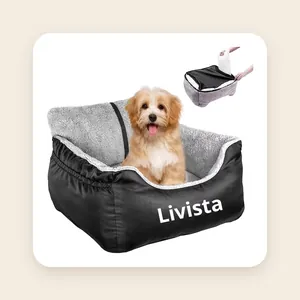 Livista Wasbare Autostoel Hond met Gordel - Hondenmand Auto