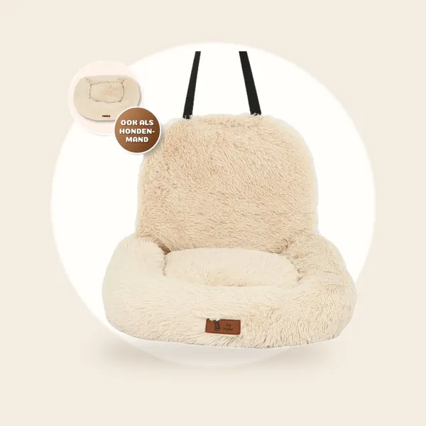 Pet Perfect Fluffy Autostoel Hond - Hondenmand Auto - Honden Autostoel