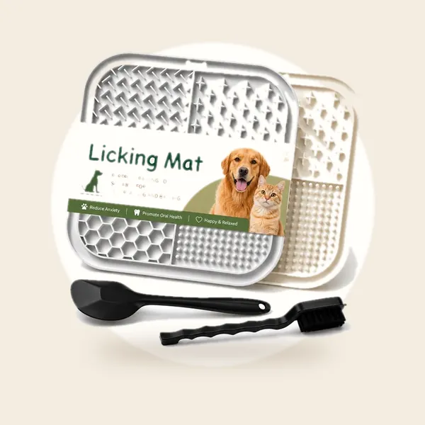 BOTC Likmat Hond met Silicone spatulas - 4-Delig Likmat Voermat Hond