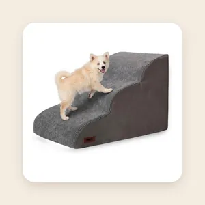 Pawmate Hondentrap - 55×40×35 cm - Hondentrapje voor Honden - 3 Treden