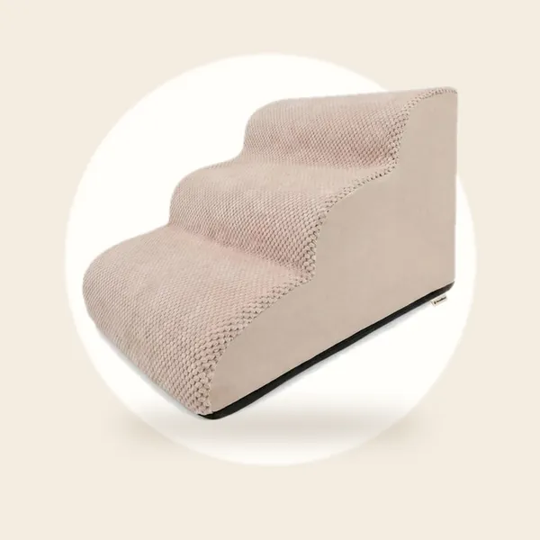 Pebble Hondentrap - Foam - Beige - Antislip Bodem