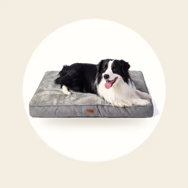 Pebble Orthopedisch Hondenkussen - Grijs - 80x63 cm - Afneembare Hoes